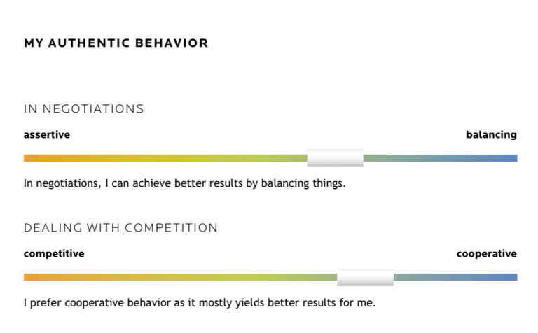Authentic behaviour