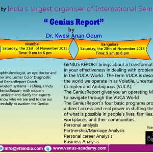 Dr Kwesi's first GeniusReport Training in Mumbai, 2015